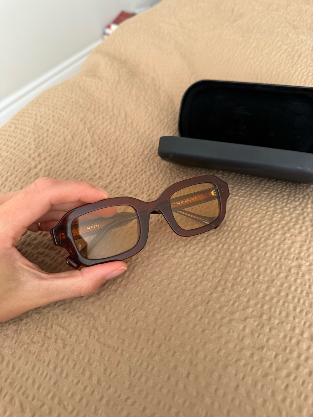 Brown Tortoiseshell Rectangular Women's Sunglasses
